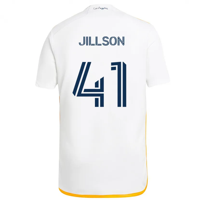 Danxen Kinderen Simon Jillson #41 Wit Geel Thuisshirt Thuistenue 2024/25 T-Shirt