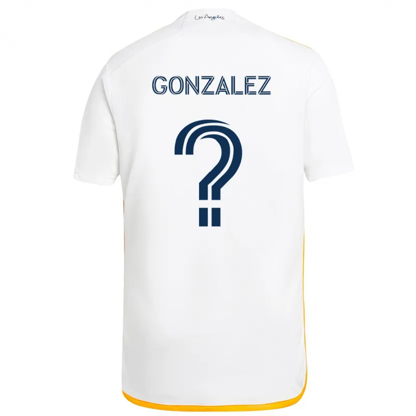 Danxen Kinderen Miguel Gonzalez #0 Wit Geel Thuisshirt Thuistenue 2024/25 T-Shirt