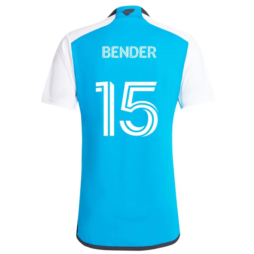 Danxen Kinderen Ben Bender #15 Blauw Wit Thuisshirt Thuistenue 2024/25 T-Shirt