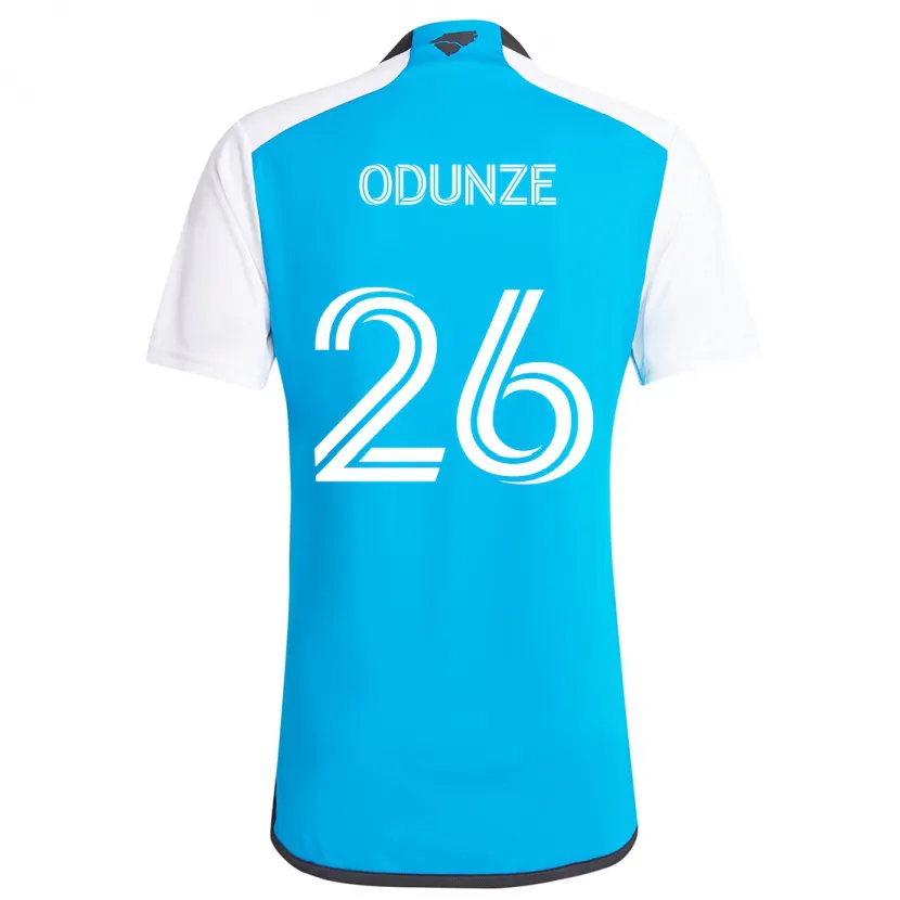 Danxen Kinderen Chituru Odunze #26 Blauw Wit Thuisshirt Thuistenue 2024/25 T-Shirt