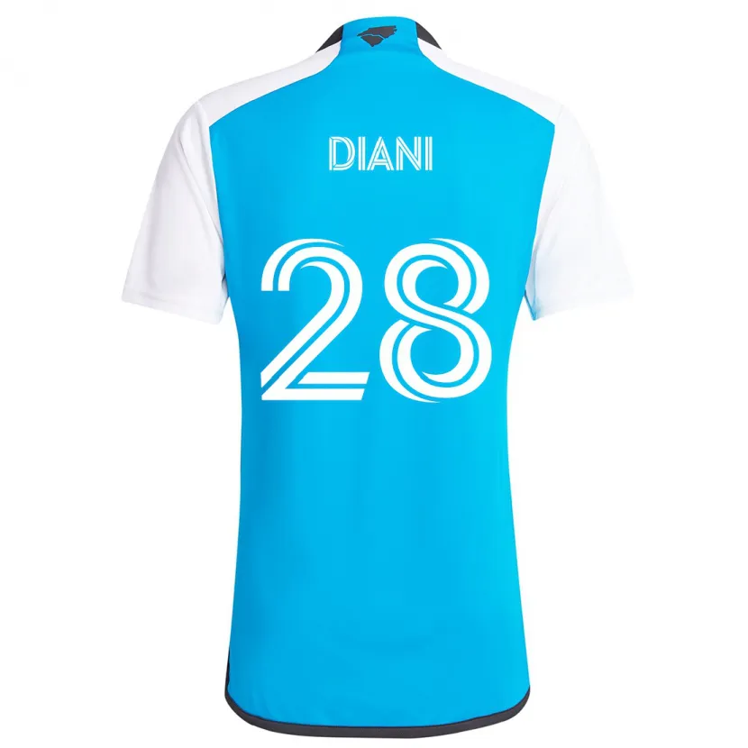 Danxen Kinderen Djibril Diani #28 Blauw Wit Thuisshirt Thuistenue 2024/25 T-Shirt