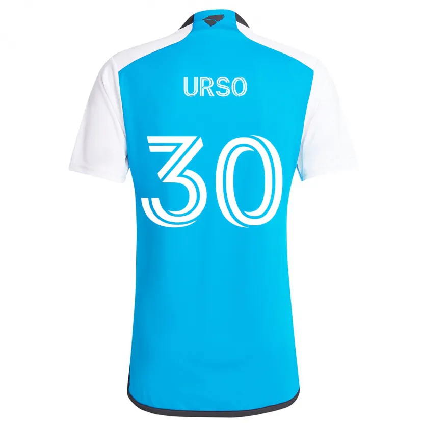 Danxen Kinderen Júnior Urso #30 Blauw Wit Thuisshirt Thuistenue 2024/25 T-Shirt