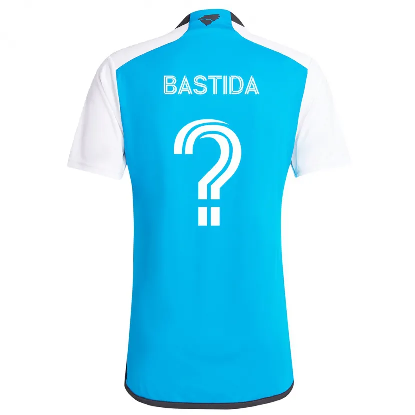 Danxen Kinderen Juan Martinez-Bastida #0 Blauw Wit Thuisshirt Thuistenue 2024/25 T-Shirt