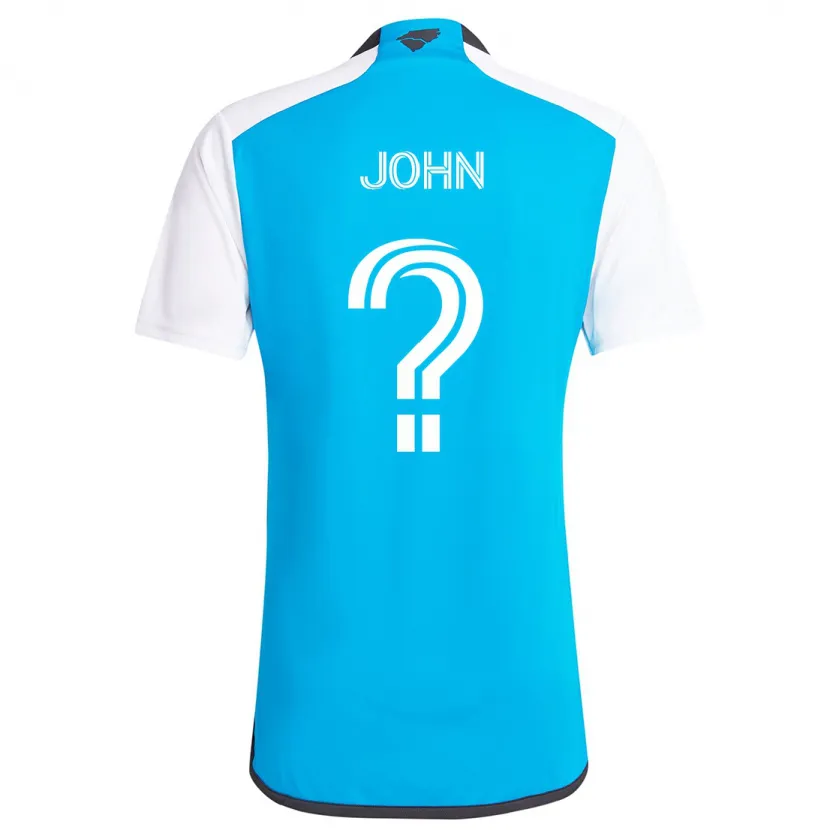 Danxen Kinderen Aron John #0 Blauw Wit Thuisshirt Thuistenue 2024/25 T-Shirt