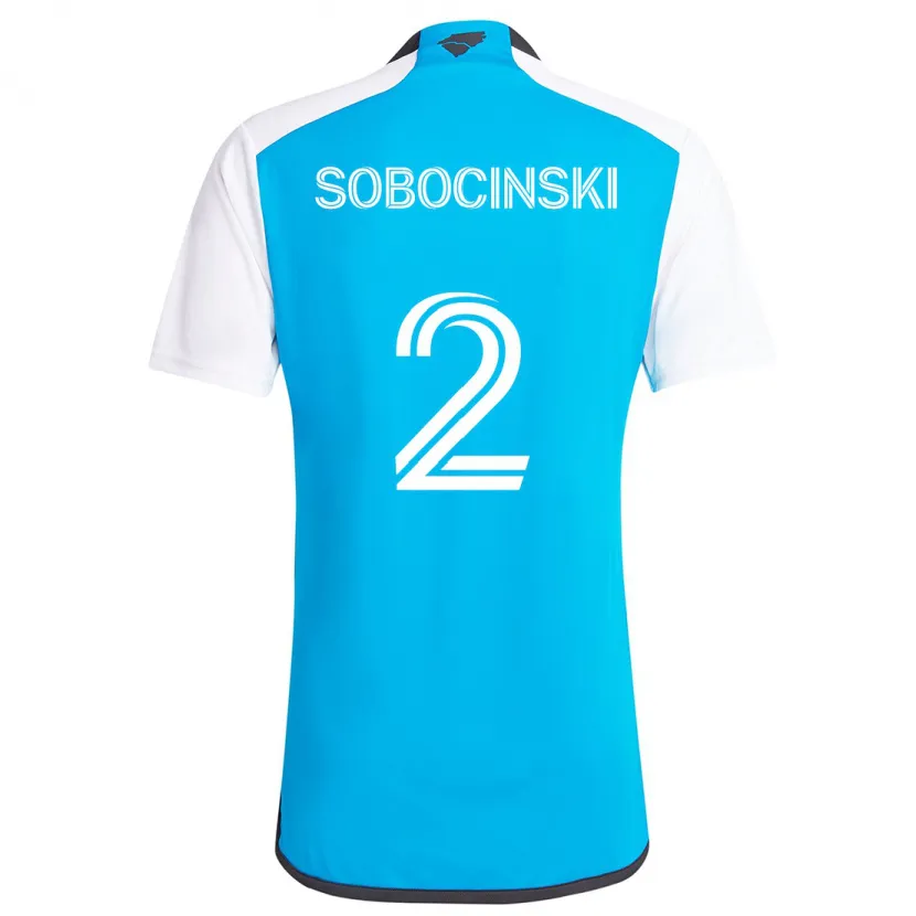 Danxen Kinderen Jan Sobocinski #2 Blauw Wit Thuisshirt Thuistenue 2024/25 T-Shirt