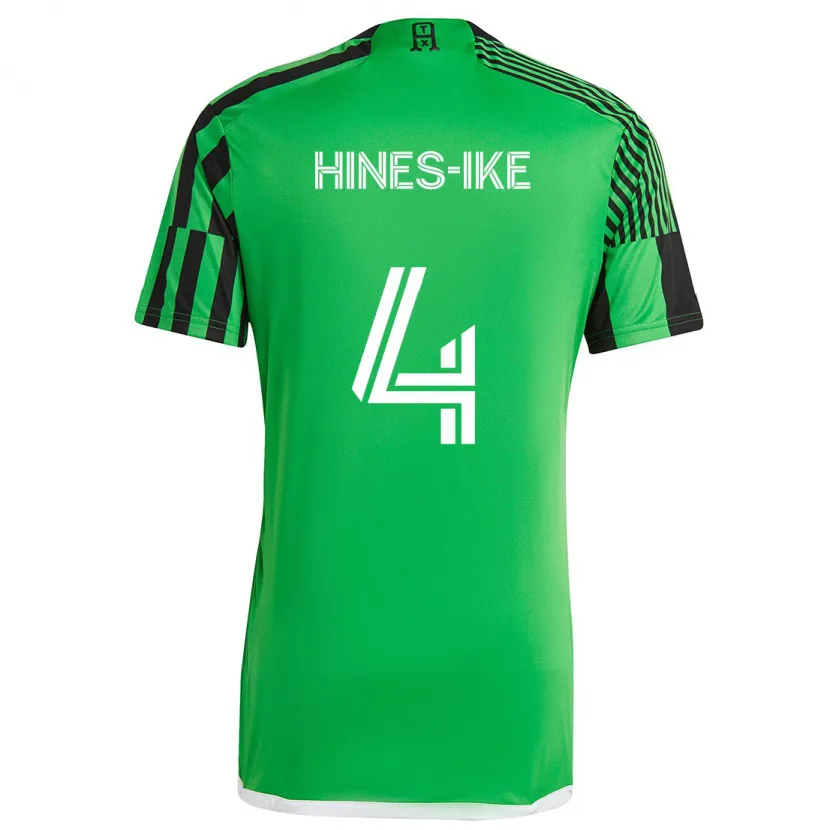 Danxen Kinderen Brendan Hines-Ike #4 Groen Zwart Thuisshirt Thuistenue 2024/25 T-Shirt