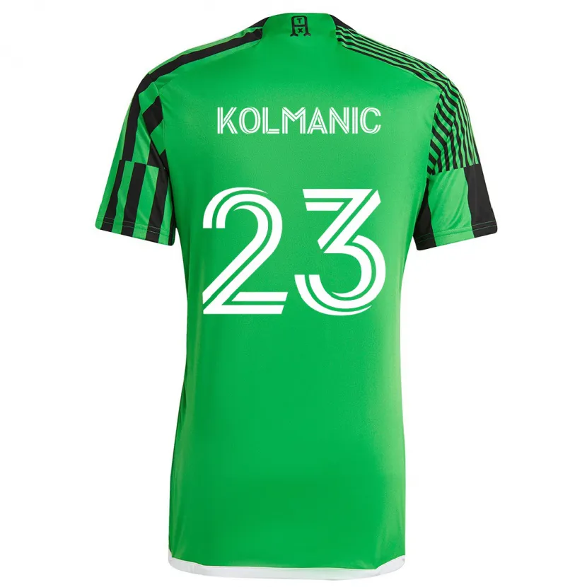 Danxen Kinderen Zan Kolmanic #23 Groen Zwart Thuisshirt Thuistenue 2024/25 T-Shirt