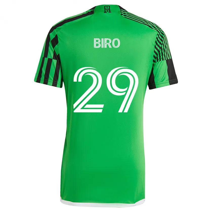 Danxen Kinderen Guilherme Biro #29 Groen Zwart Thuisshirt Thuistenue 2024/25 T-Shirt