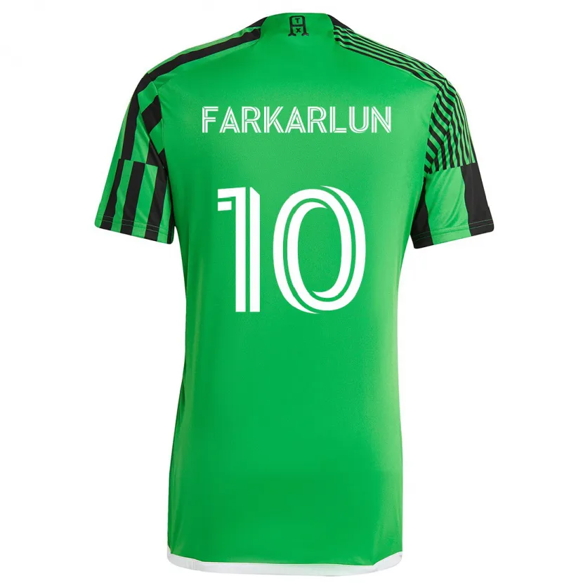 Danxen Kinderen Jimmy Farkarlun #10 Groen Zwart Thuisshirt Thuistenue 2024/25 T-Shirt