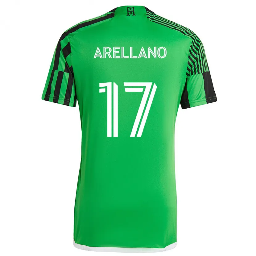 Danxen Kinderen Bryan Arellano #17 Groen Zwart Thuisshirt Thuistenue 2024/25 T-Shirt