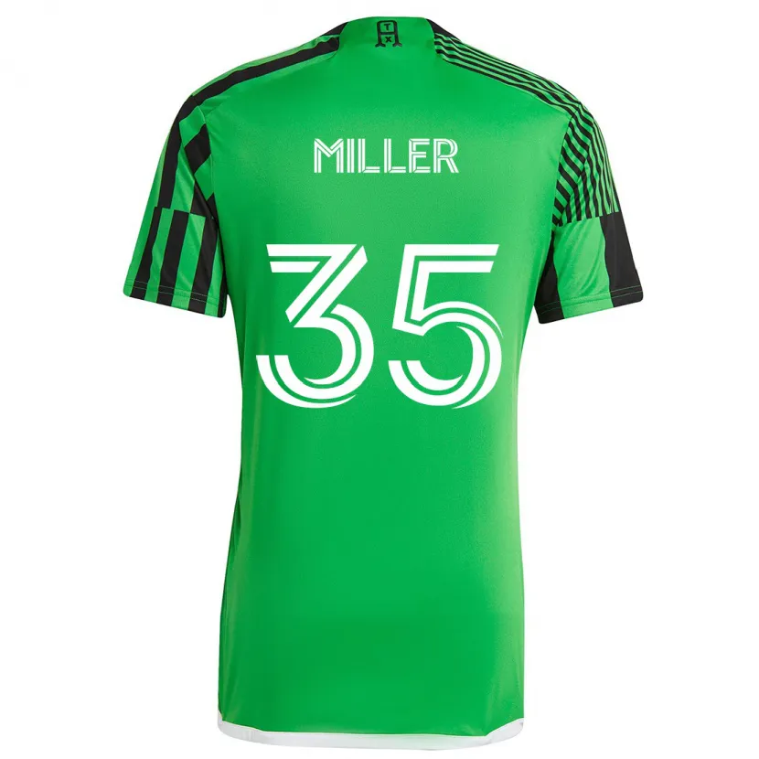 Danxen Kinderen Mason Miller #35 Groen Zwart Thuisshirt Thuistenue 2024/25 T-Shirt