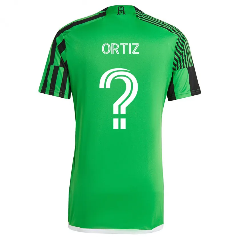 Danxen Kinderen Viggo Ortiz #0 Groen Zwart Thuisshirt Thuistenue 2024/25 T-Shirt