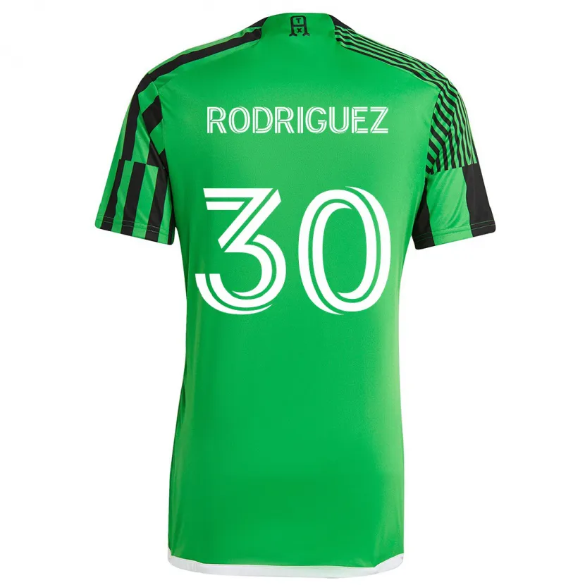 Danxen Kinderen Memo Rodríguez #30 Groen Zwart Thuisshirt Thuistenue 2024/25 T-Shirt