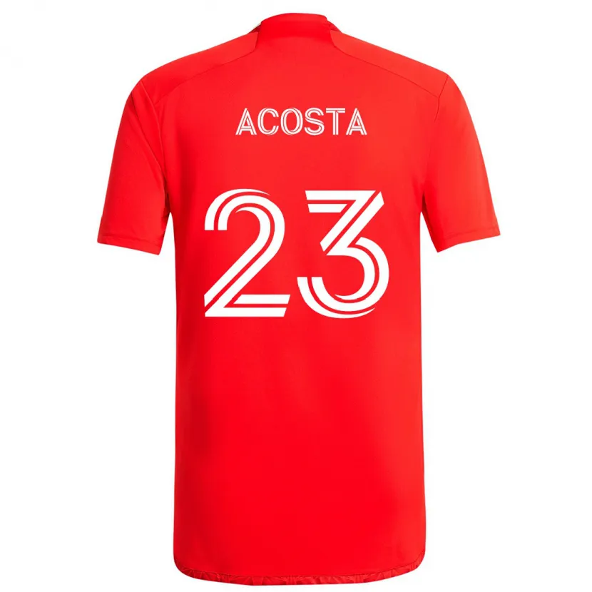 Danxen Kinderen Kellyn Acosta #23 Rood Wit Thuisshirt Thuistenue 2024/25 T-Shirt