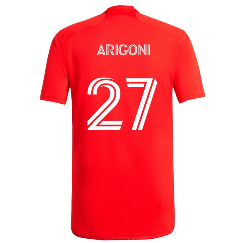 Danxen Kinderen Allan Arigoni #27 Rood Wit Thuisshirt Thuistenue 2024/25 T-Shirt