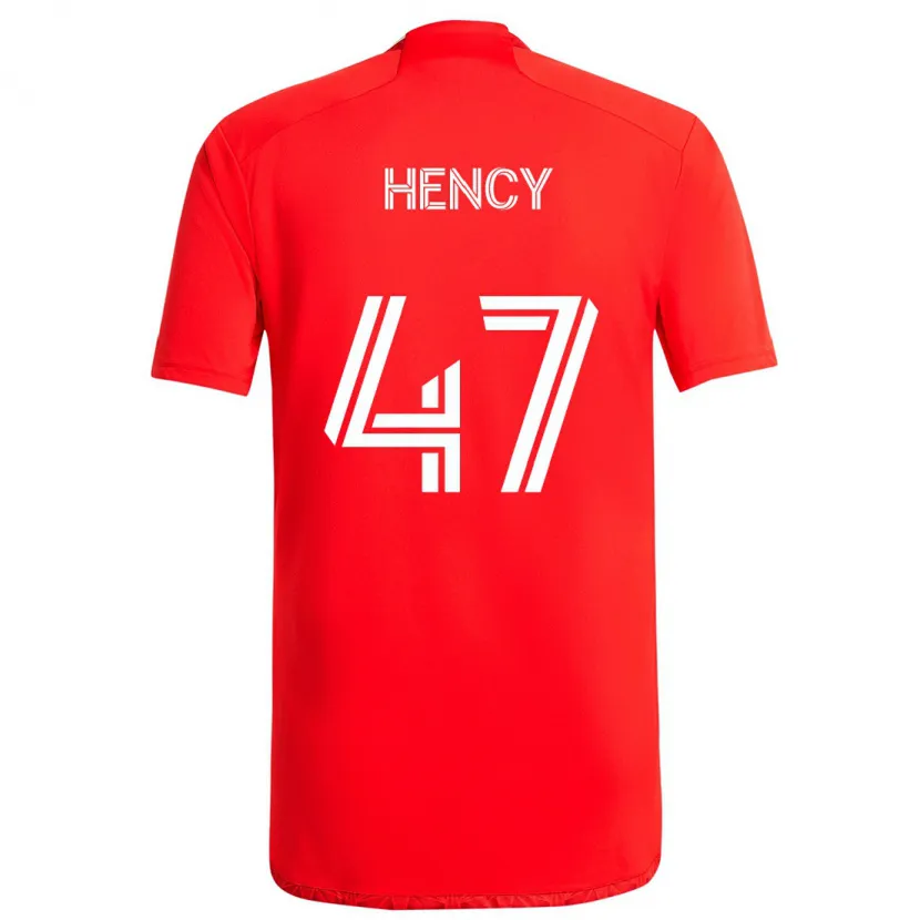 Danxen Kinderen Billy Hency #47 Rood Wit Thuisshirt Thuistenue 2024/25 T-Shirt