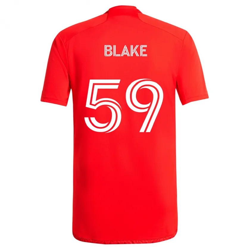 Danxen Kinderen Romain Blake #59 Rood Wit Thuisshirt Thuistenue 2024/25 T-Shirt