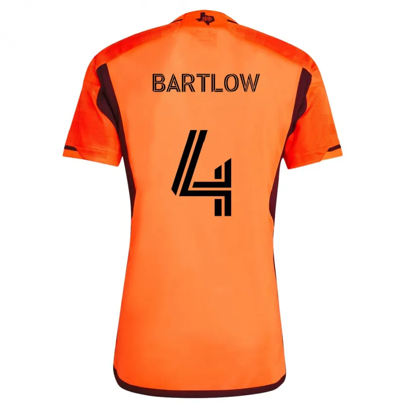 Danxen Kinderen Ethan Bartlow #4 Oranje Zwart Thuisshirt Thuistenue 2024/25 T-Shirt