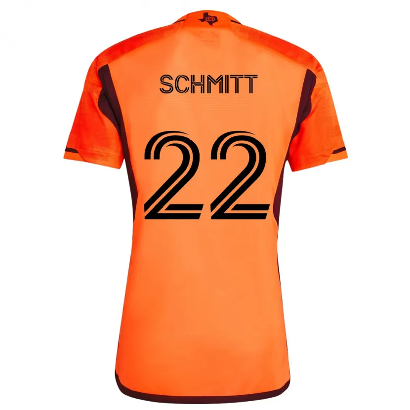 Danxen Kinderen Tate Schmitt #22 Oranje Zwart Thuisshirt Thuistenue 2024/25 T-Shirt