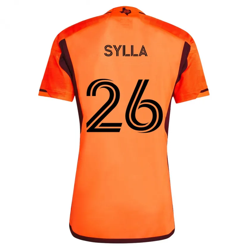 Danxen Kinderen Ousmane Sylla #26 Oranje Zwart Thuisshirt Thuistenue 2024/25 T-Shirt