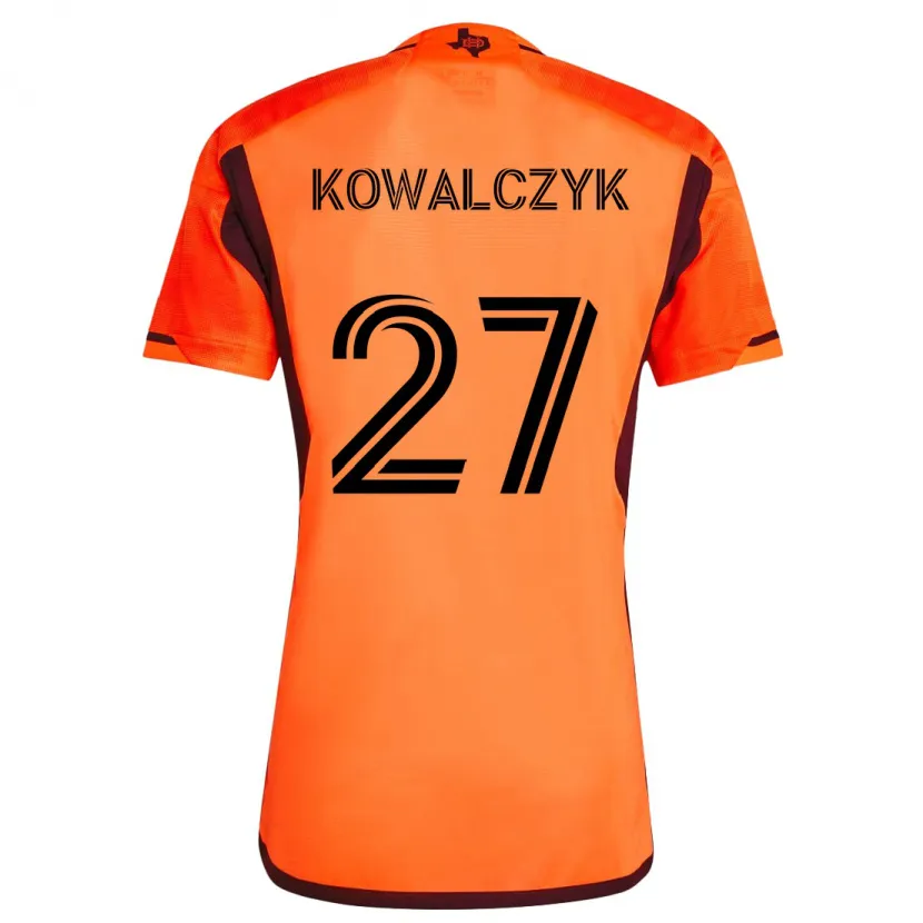 Danxen Kinderen Sebastian Kowalczyk #27 Oranje Zwart Thuisshirt Thuistenue 2024/25 T-Shirt