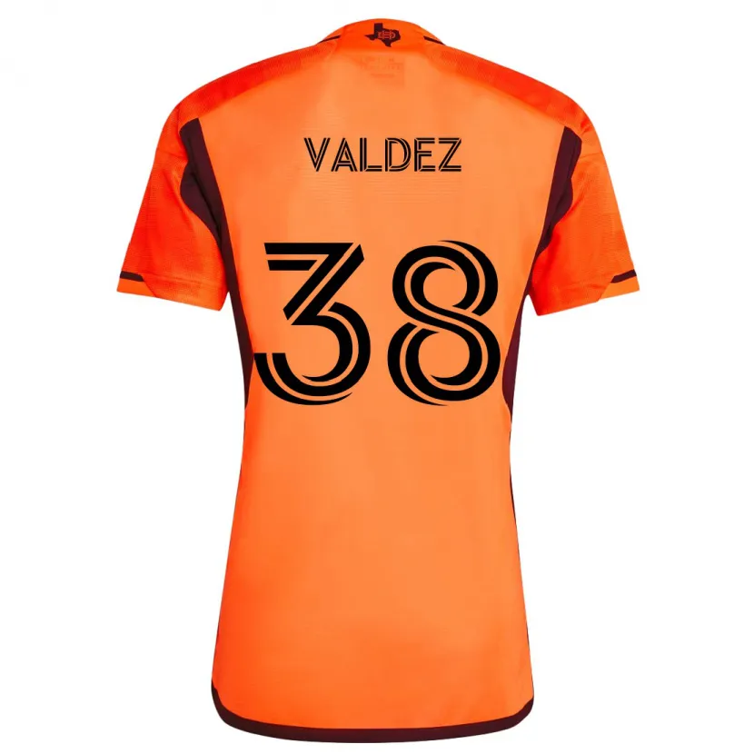 Danxen Kinderen Xavier Valdez #38 Oranje Zwart Thuisshirt Thuistenue 2024/25 T-Shirt