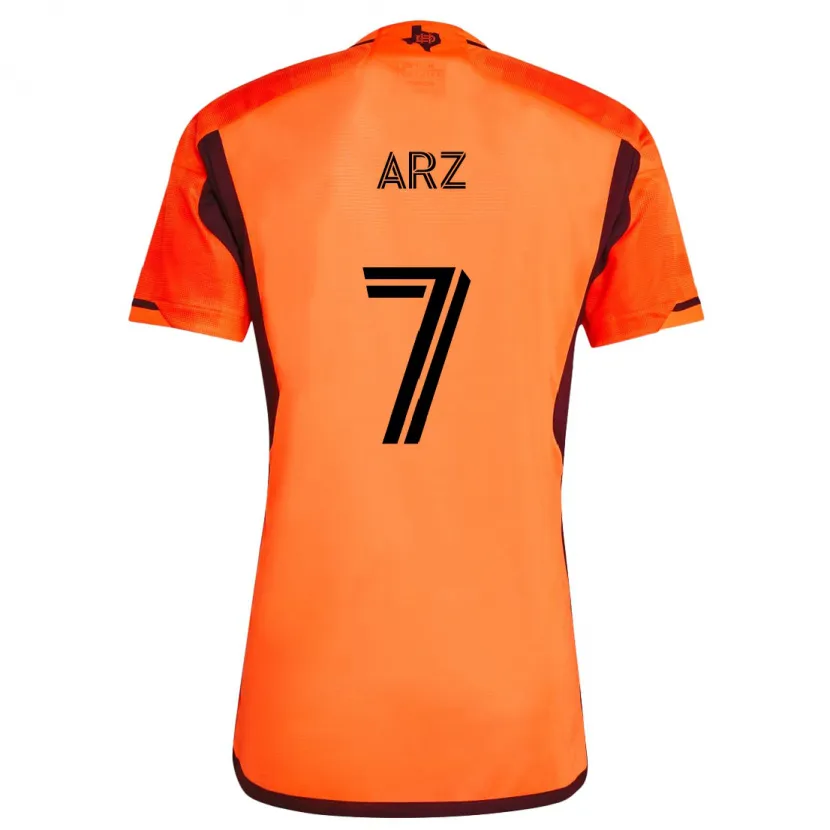 Danxen Kinderen Exon Arzú #7 Oranje Zwart Thuisshirt Thuistenue 2024/25 T-Shirt