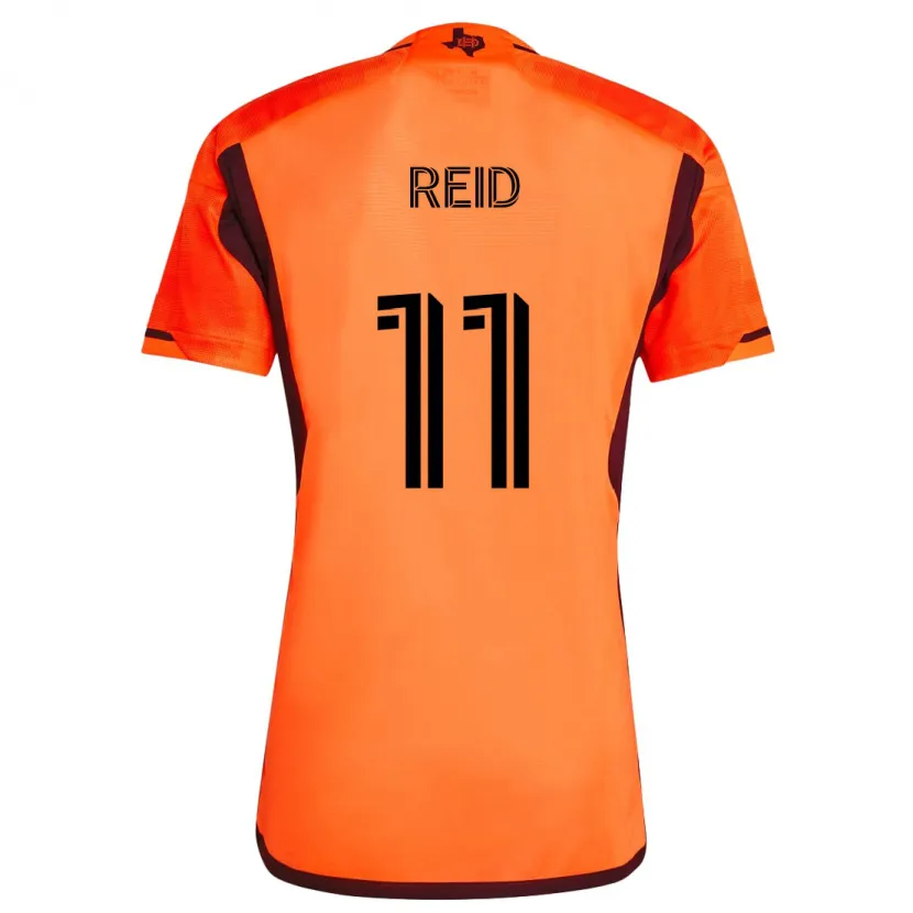 Danxen Kinderen Isaiah Reid #11 Oranje Zwart Thuisshirt Thuistenue 2024/25 T-Shirt