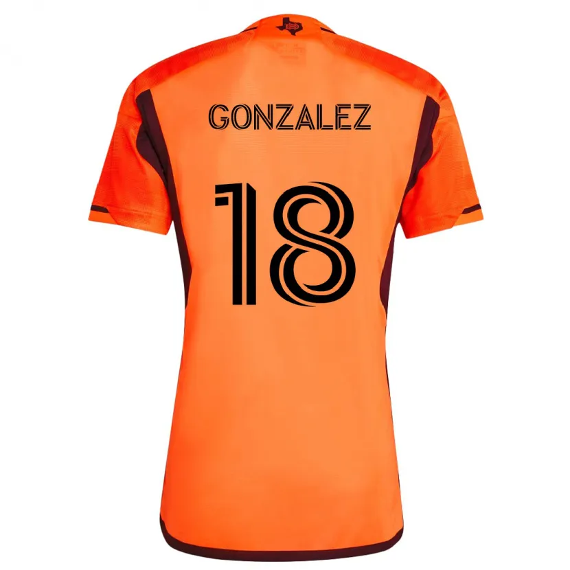 Danxen Kinderen Diego Gonzalez #18 Oranje Zwart Thuisshirt Thuistenue 2024/25 T-Shirt