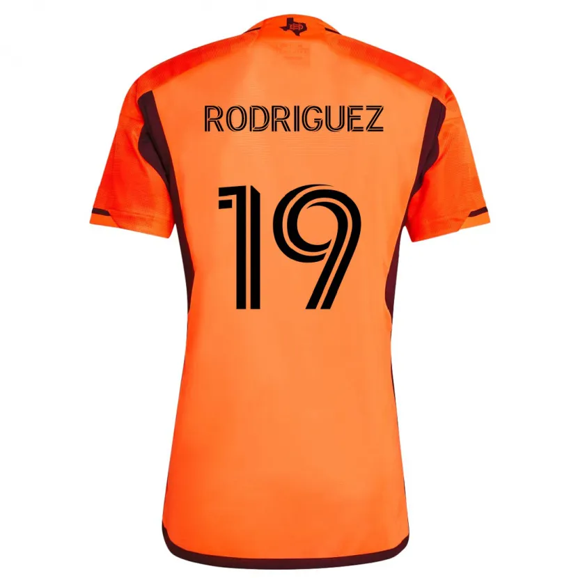 Danxen Kinderen Sebastian Rodriguez #19 Oranje Zwart Thuisshirt Thuistenue 2024/25 T-Shirt