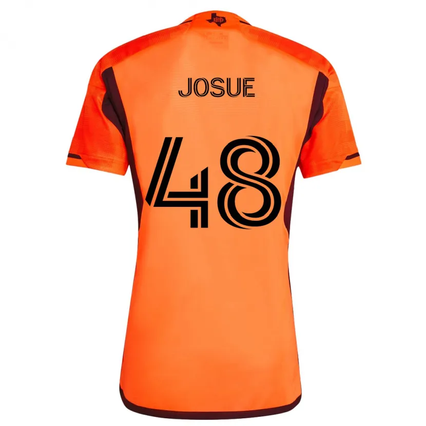 Danxen Kinderen Josué Souza #48 Oranje Zwart Thuisshirt Thuistenue 2024/25 T-Shirt