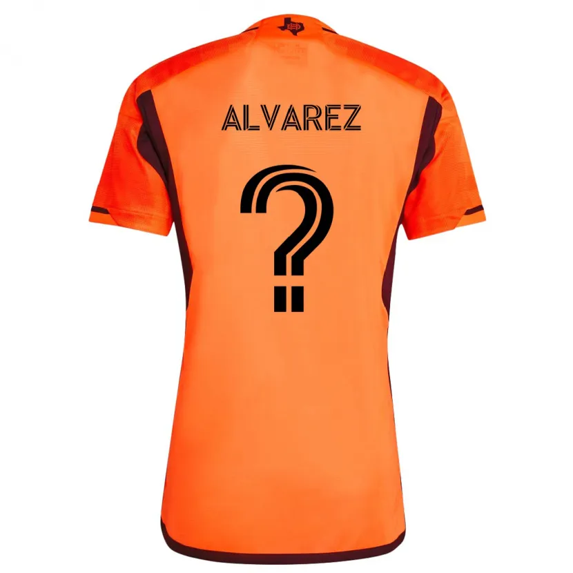 Danxen Kinderen Gianmarco Alvarez #0 Oranje Zwart Thuisshirt Thuistenue 2024/25 T-Shirt