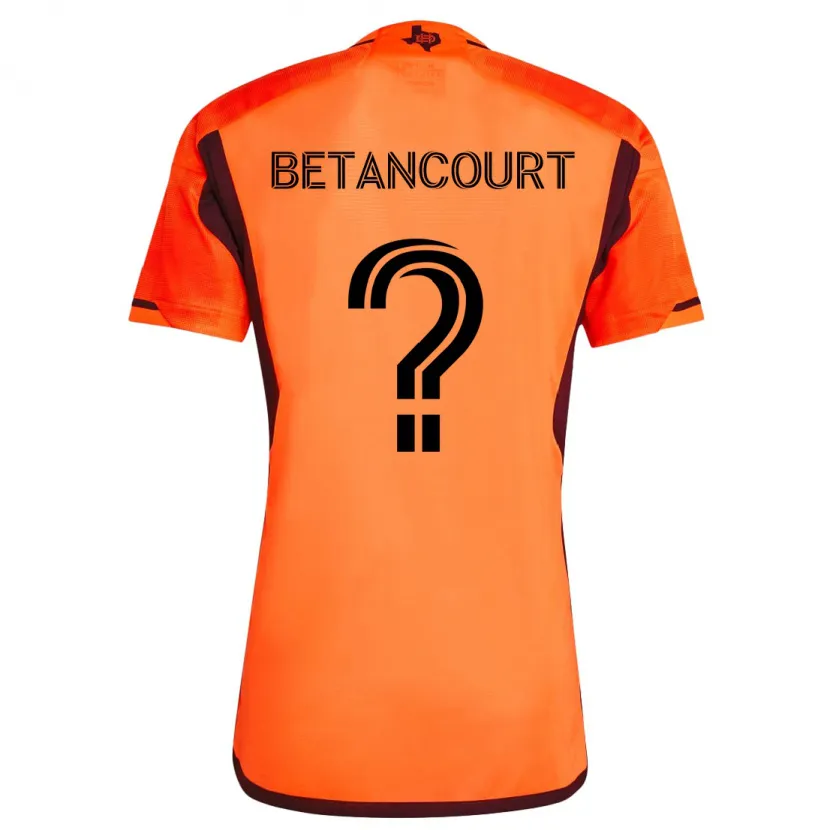 Danxen Kinderen Noah Betancourt #0 Oranje Zwart Thuisshirt Thuistenue 2024/25 T-Shirt