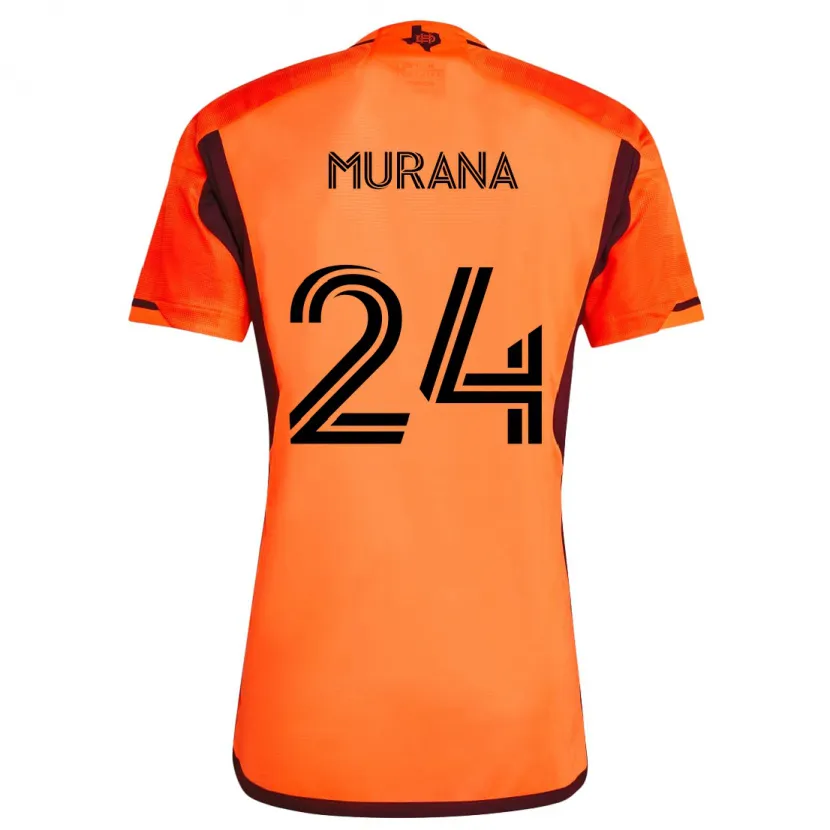 Danxen Kinderen Mujeeb Murana #24 Oranje Zwart Thuisshirt Thuistenue 2024/25 T-Shirt