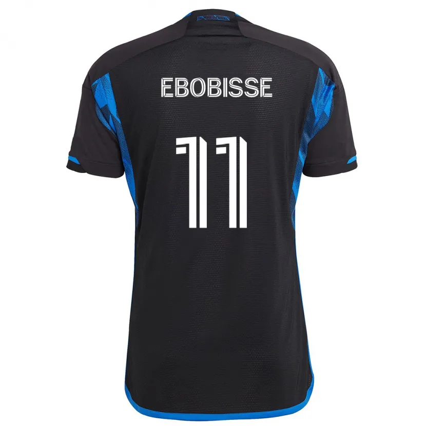 Danxen Kinderen Jeremy Ebobisse #11 Blauw Zwart Thuisshirt Thuistenue 2024/25 T-Shirt