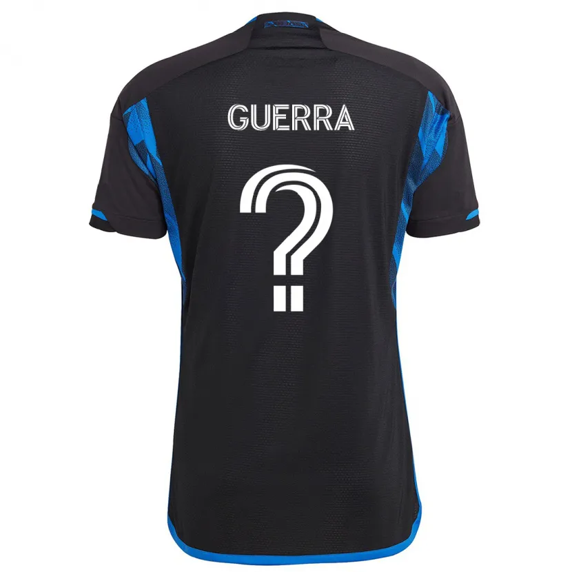 Danxen Kinderen Mathew Guerra #0 Blauw Zwart Thuisshirt Thuistenue 2024/25 T-Shirt