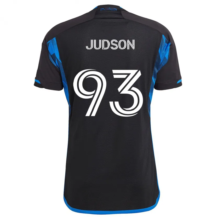 Danxen Kinderen Judson #93 Blauw Zwart Thuisshirt Thuistenue 2024/25 T-Shirt