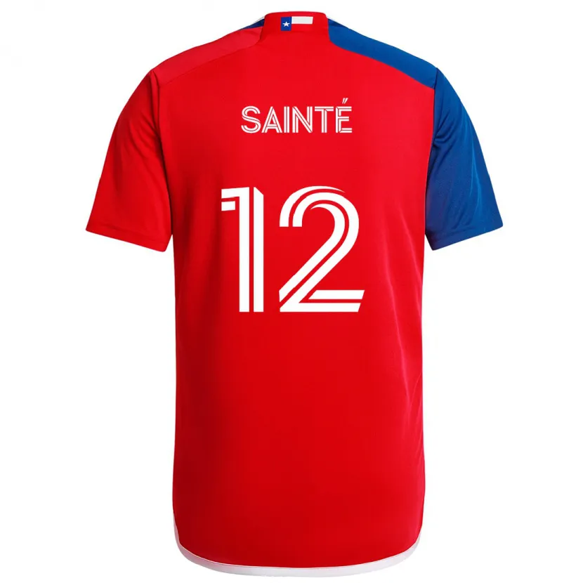 Danxen Kinderen Carl Sainté #12 Blauw Rood Thuisshirt Thuistenue 2024/25 T-Shirt