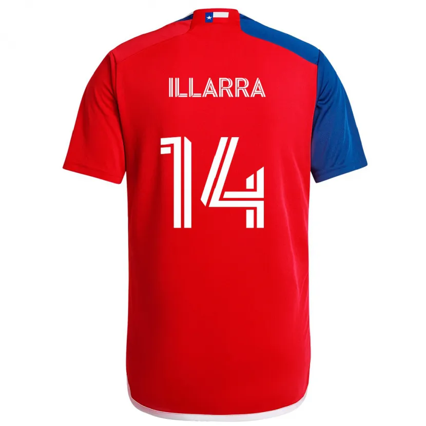 Danxen Kinderen Asier Illarramendi #14 Blauw Rood Thuisshirt Thuistenue 2024/25 T-Shirt