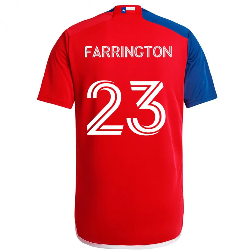 Danxen Kinderen Logan Farrington #23 Blauw Rood Thuisshirt Thuistenue 2024/25 T-Shirt