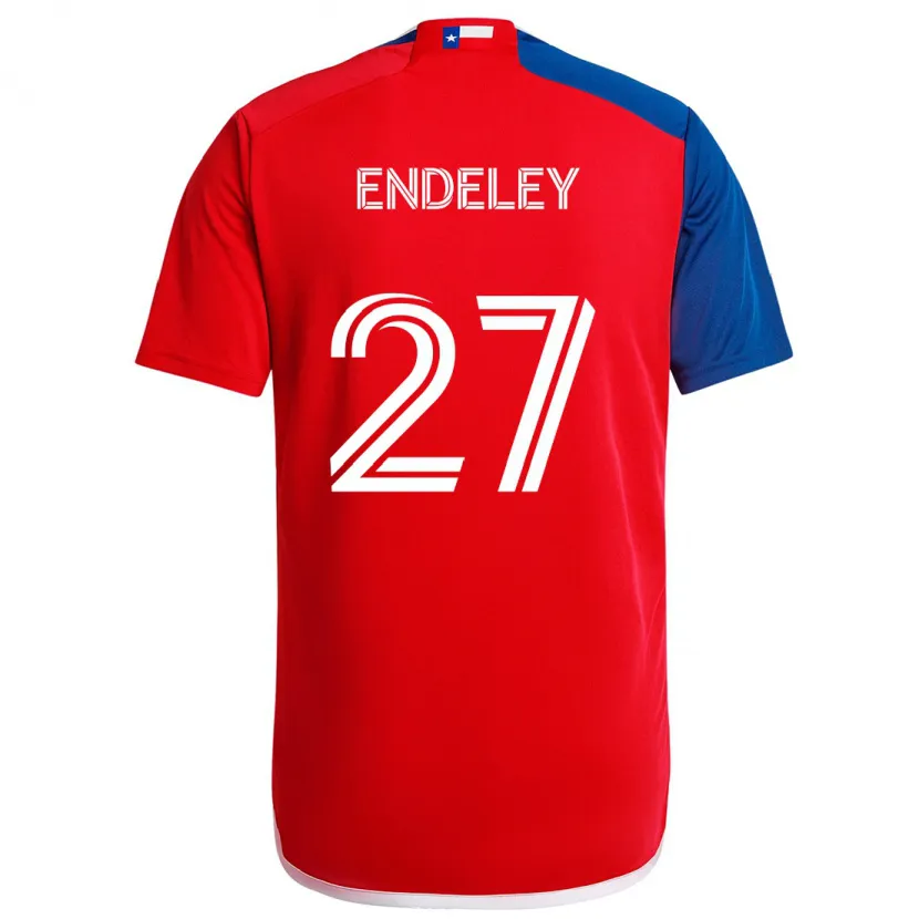 Danxen Kinderen Herbert Endeley #27 Blauw Rood Thuisshirt Thuistenue 2024/25 T-Shirt