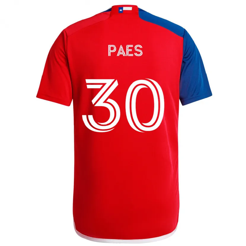 Danxen Kinderen Maarten Paes #30 Blauw Rood Thuisshirt Thuistenue 2024/25 T-Shirt