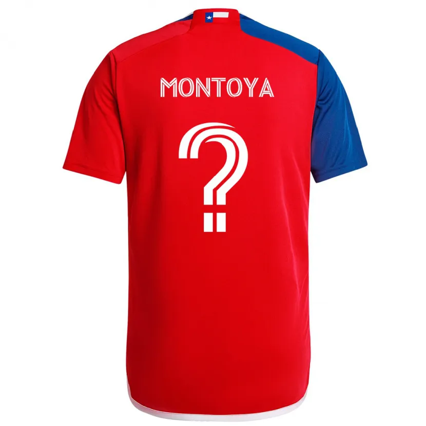 Danxen Kinderen Nicolás Montoya #0 Blauw Rood Thuisshirt Thuistenue 2024/25 T-Shirt