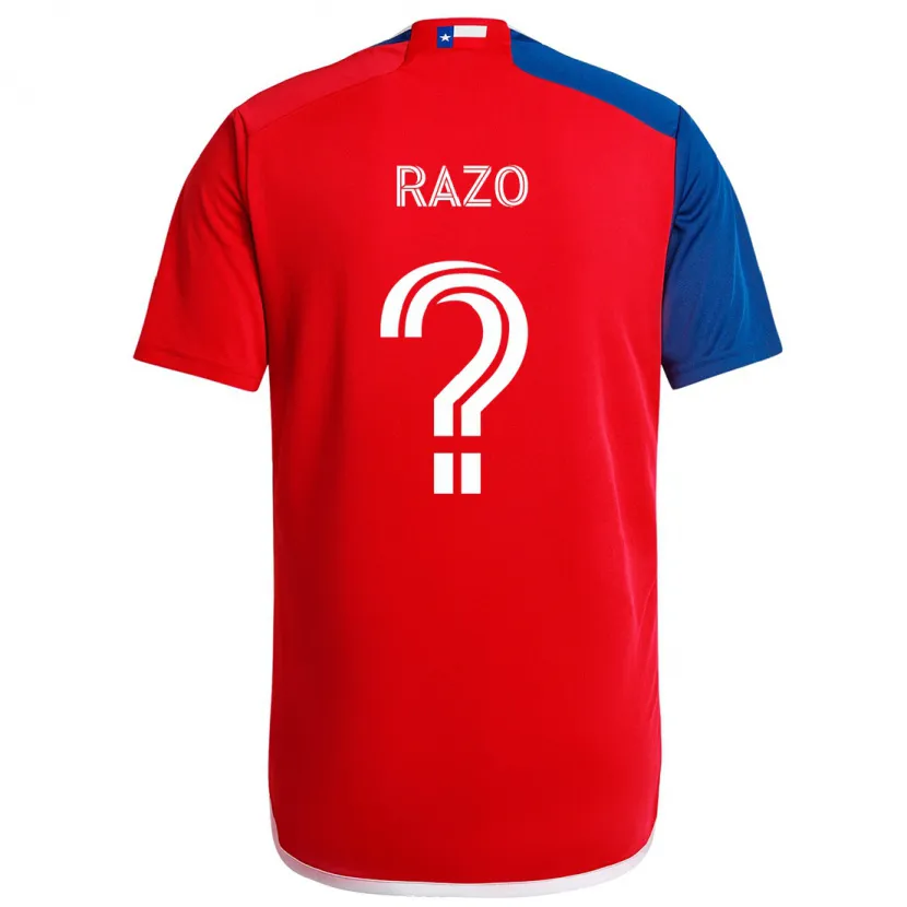 Danxen Kinderen Edgar Razo #0 Blauw Rood Thuisshirt Thuistenue 2024/25 T-Shirt