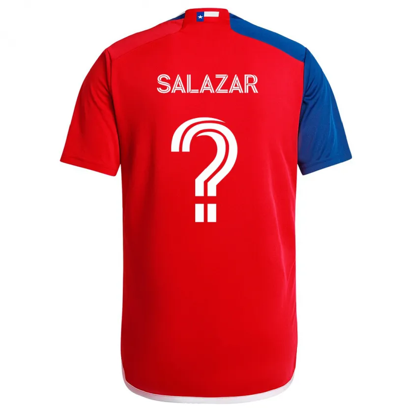 Danxen Kinderen Jared Salazar #0 Blauw Rood Thuisshirt Thuistenue 2024/25 T-Shirt