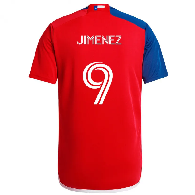 Danxen Kinderen Jesús Jiménez #9 Blauw Rood Thuisshirt Thuistenue 2024/25 T-Shirt