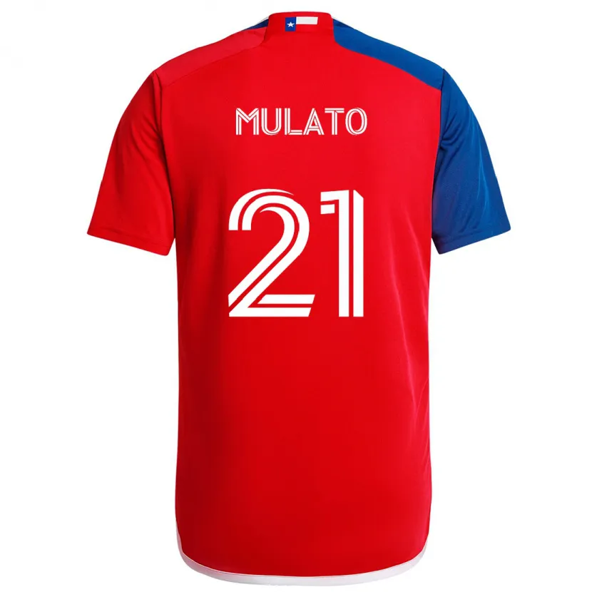 Danxen Kinderen José Mulato #21 Blauw Rood Thuisshirt Thuistenue 2024/25 T-Shirt