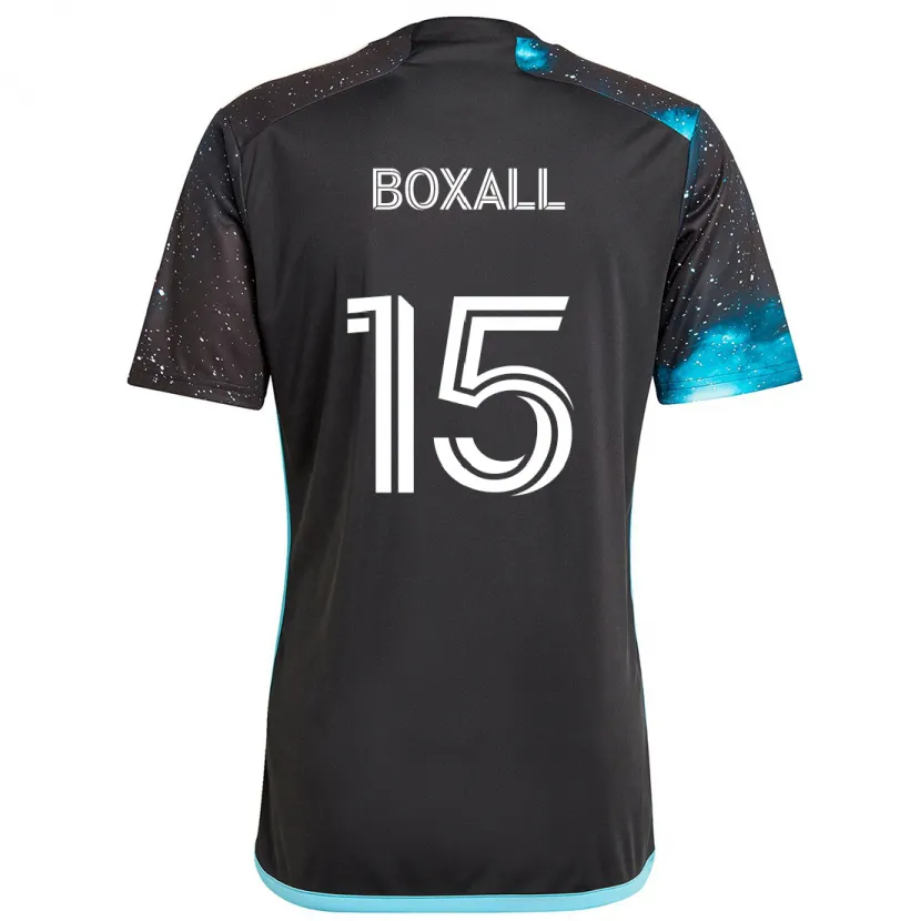 Danxen Kinderen Michael Boxall #15 Zwart Blauw Thuisshirt Thuistenue 2024/25 T-Shirt