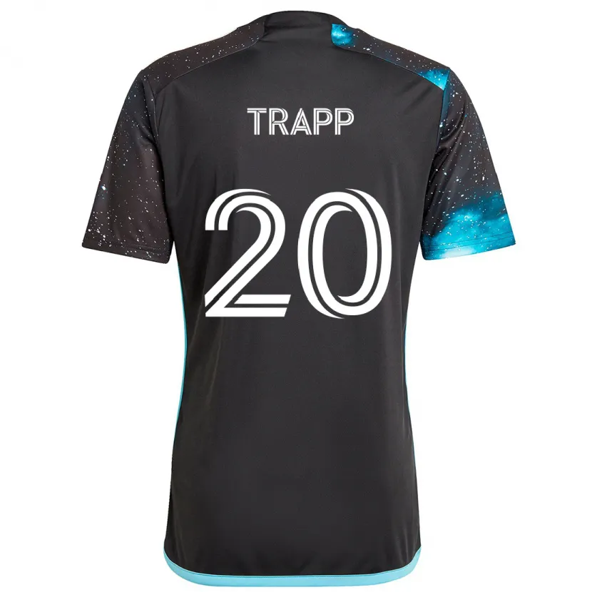 Danxen Kinderen Wil Trapp #20 Zwart Blauw Thuisshirt Thuistenue 2024/25 T-Shirt