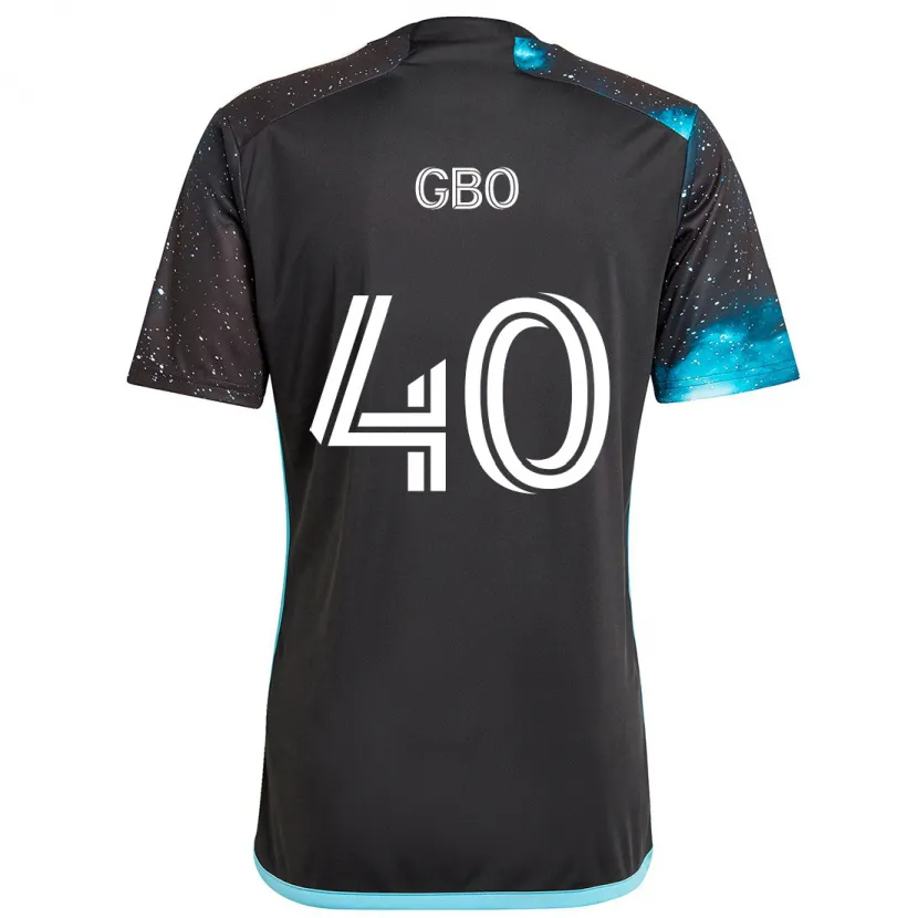 Danxen Kinderen Cedrik Gbo #40 Zwart Blauw Thuisshirt Thuistenue 2024/25 T-Shirt